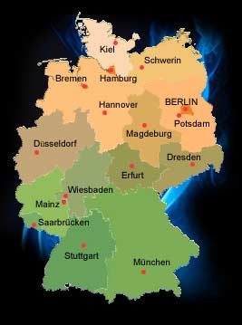 Nemecko - mapa
